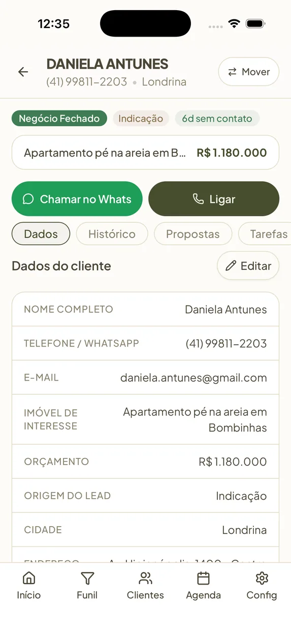 Tela do app BAZE 5