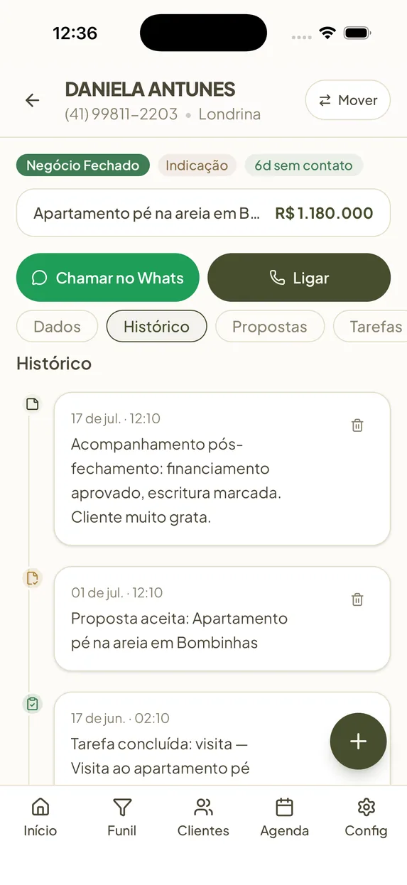 Tela do app BAZE 6
